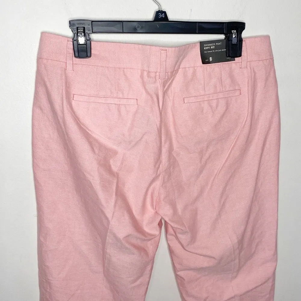 J Crew Factory city fit low rise skimmer pant in Oxford cotton size 8 White - Image 5