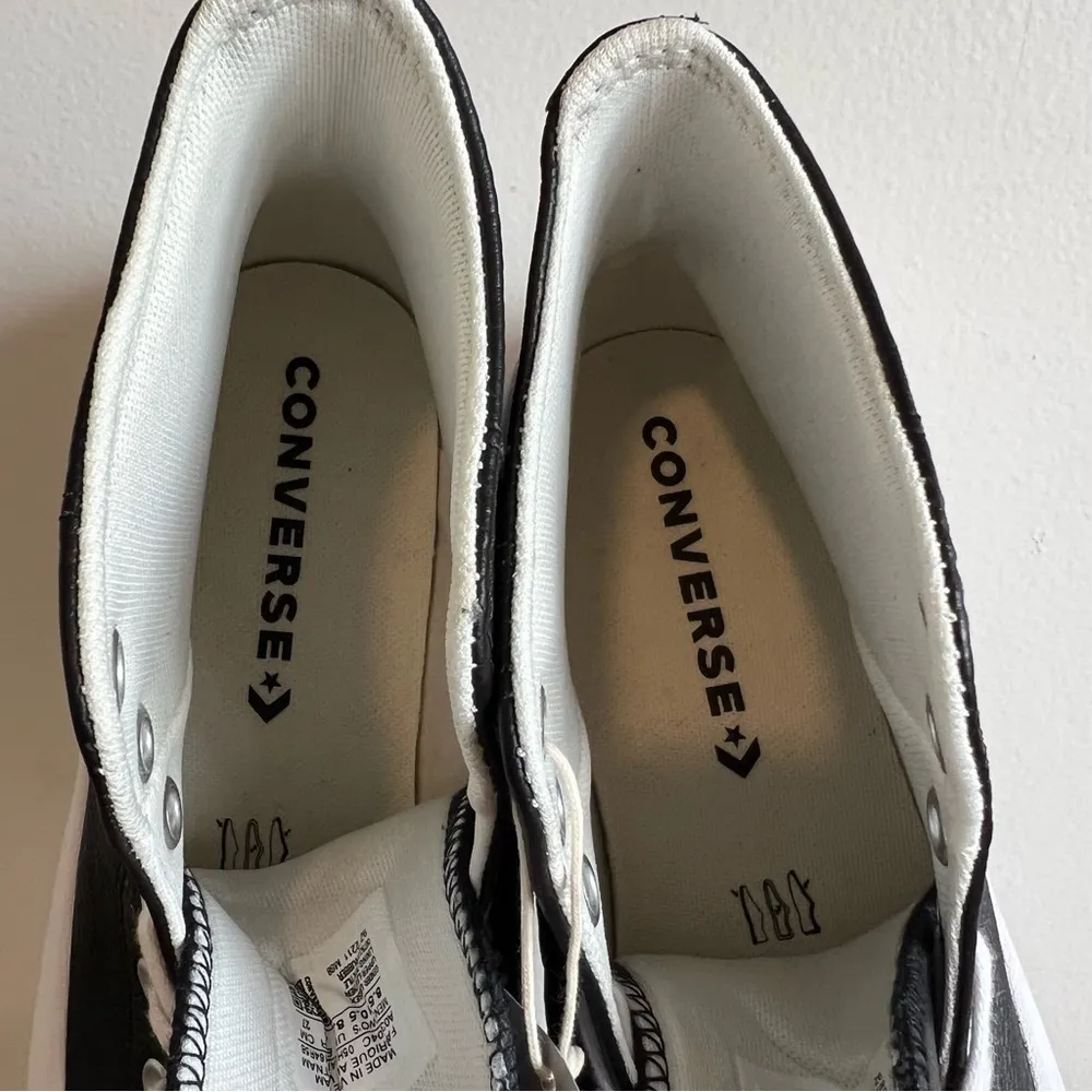 Converse Chuck Taylor All Star Lugged Hi Black Leather Shoe Size 8.5 or 10.5 - Image 7