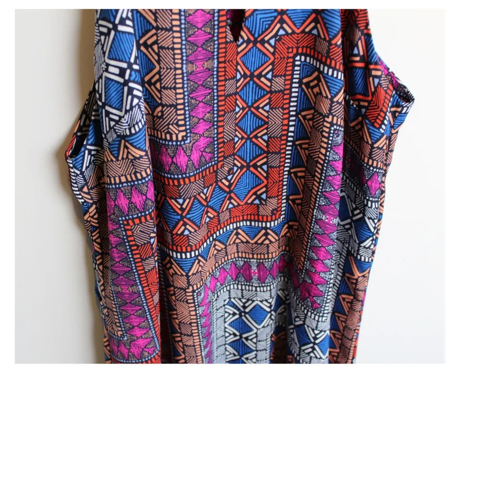 Allison Joy Size S Women's Sleeveless MultiColored Geometric Print Dress‎ - Image 7