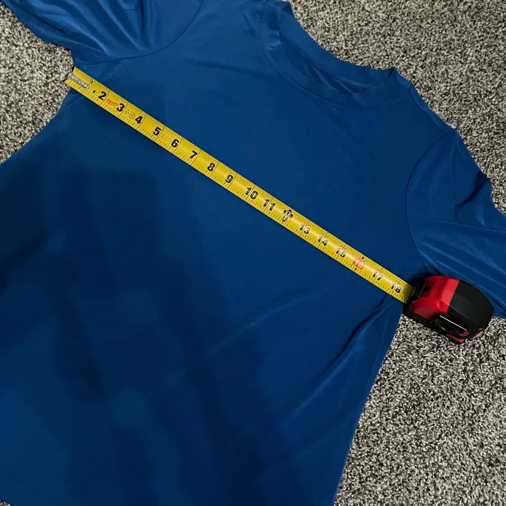 New Susan Graver Essentials Blue Long Sleeve Shirt M - Image 7