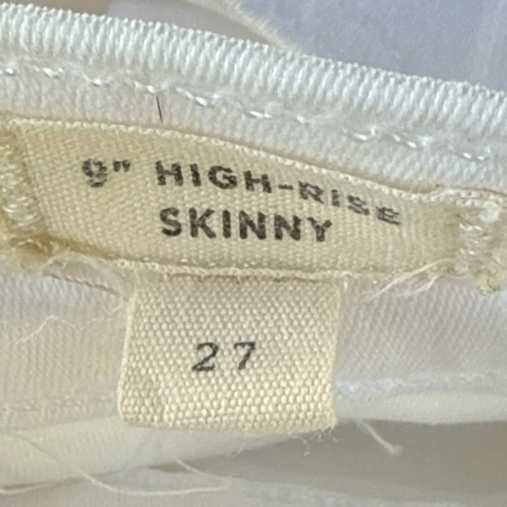 Madewell 9” High-Rise Skinny White Denim Jeans Size 27 Classic Preppy Old Money - Image 7