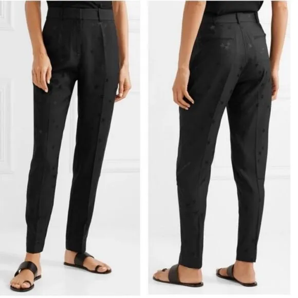 NEW Equipment x Tabitha Simmons Black Warsaw jacquard Star tapered Pants - Image 2