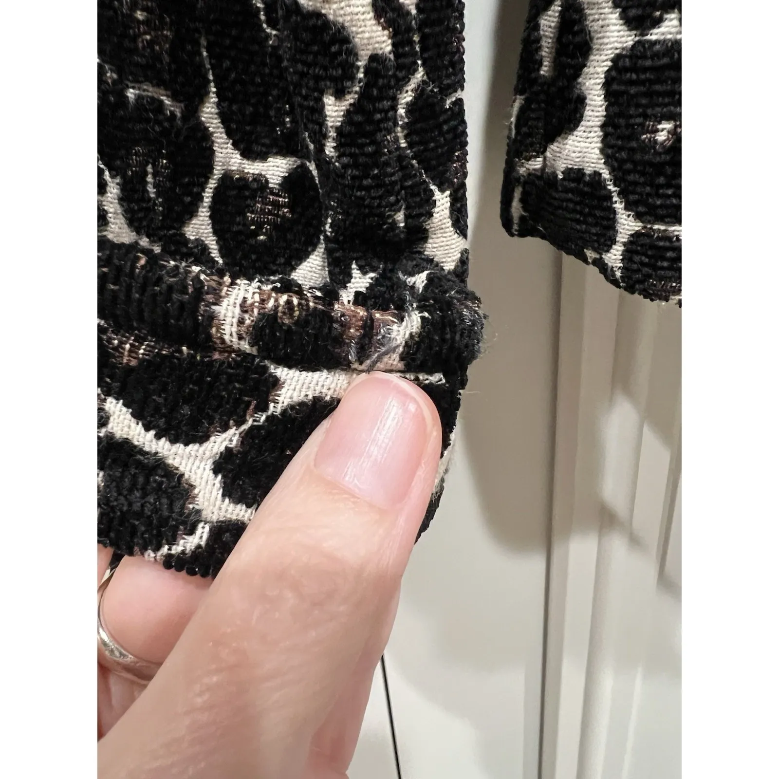 Wet Seal Leopard Animal Print Double Breasted Carpet Bag Coat Size XS Mob Wife Brown - Image 4