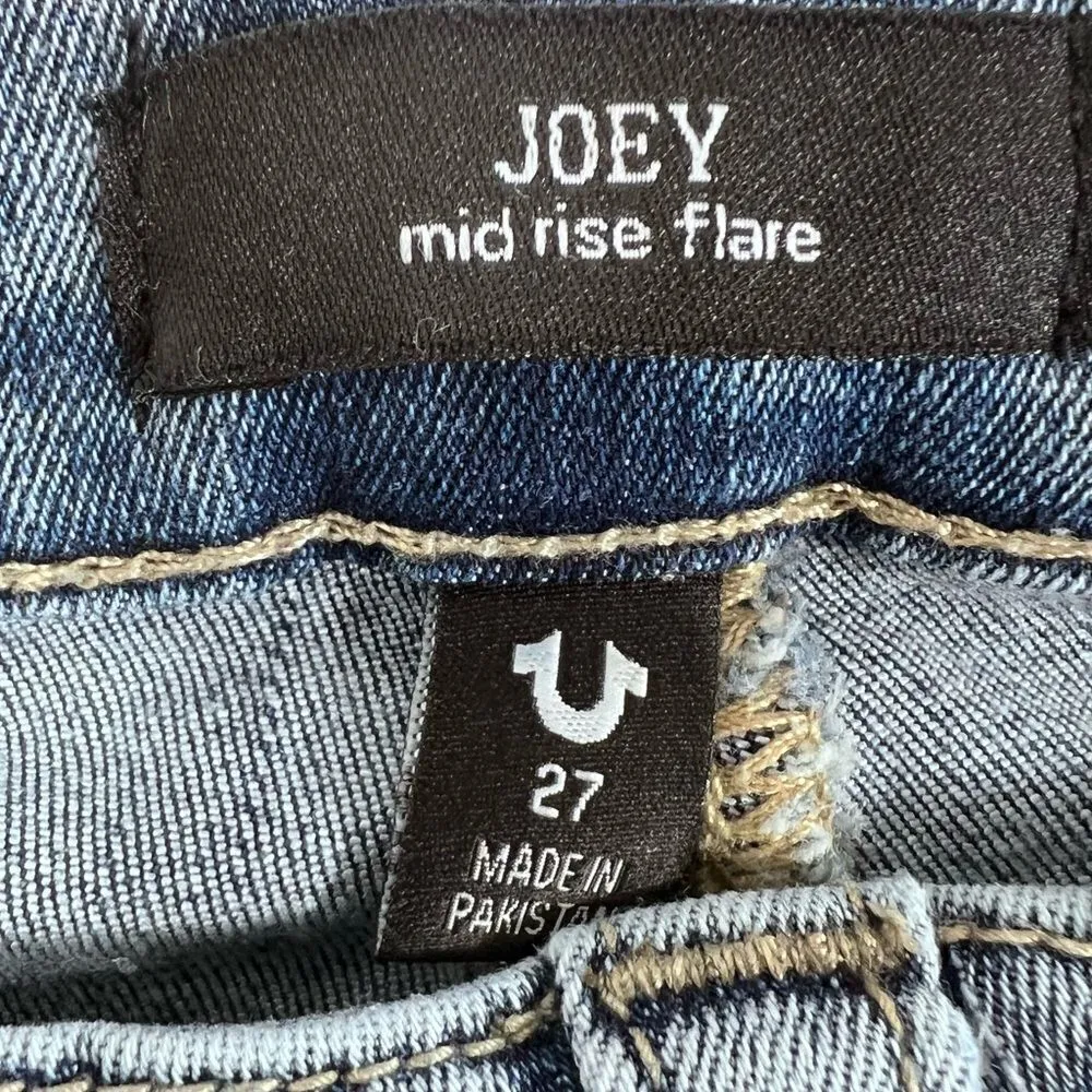 True Religion Joey Mid Rise Flared Jeans - Image 4