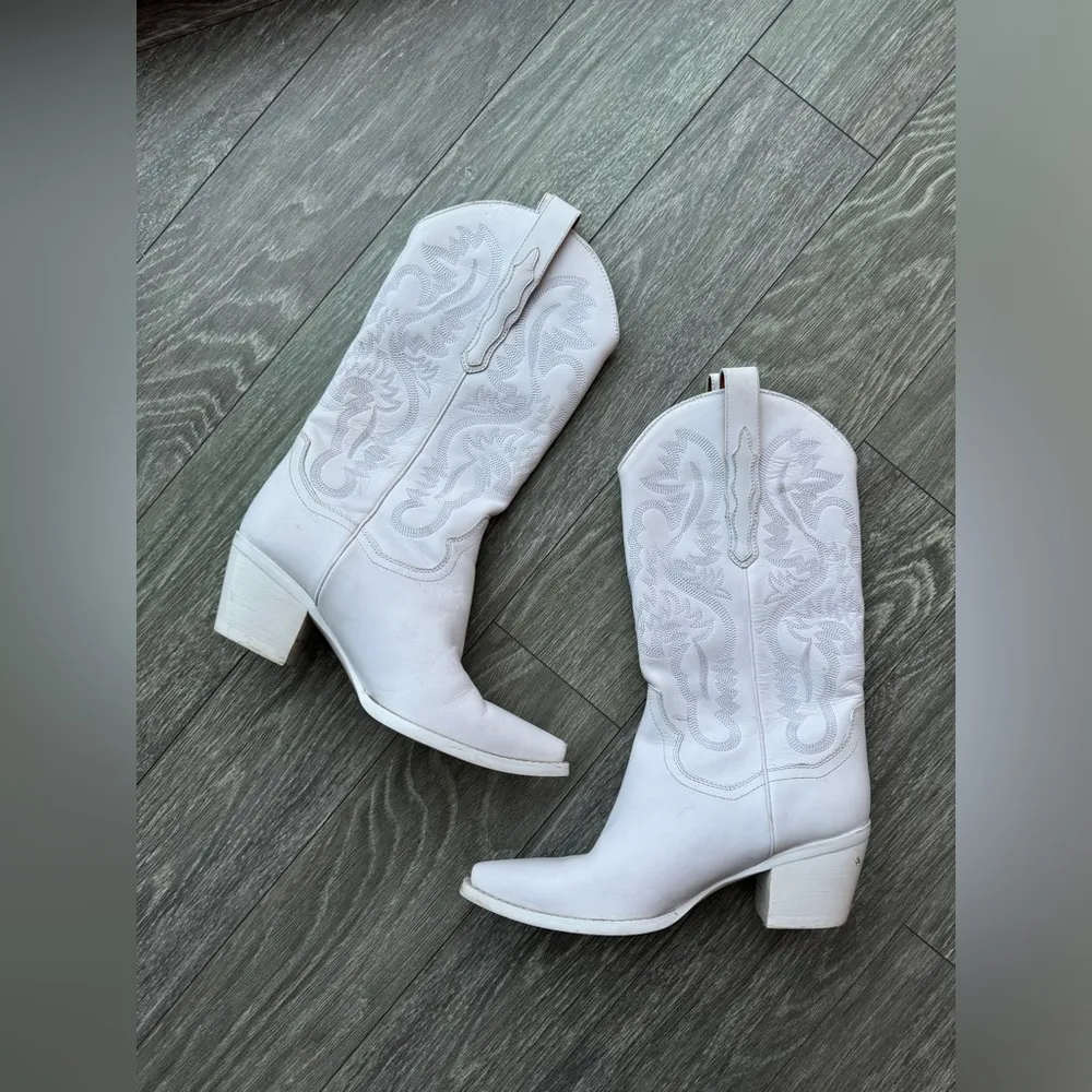 JEFFREY CAMPBELL Dagget White Cowgirl Boots 9 - Image 9
