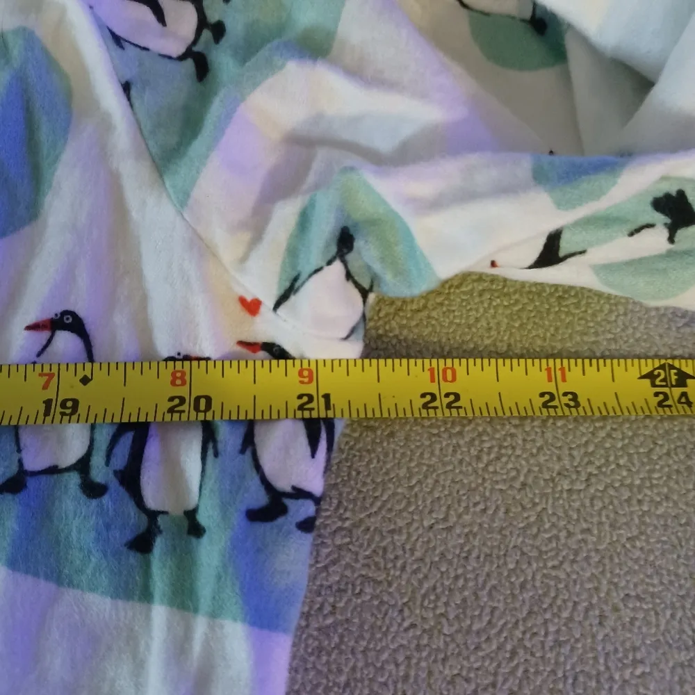 Munki Munki Womens Pajama Top Size S Penguins Baby Blue White - Image 5
