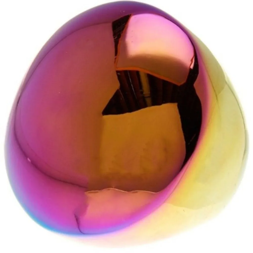 💕TRINA TURK💕 Coated Hematite Dome Ring Iridescent Rainbow NWT - Image 4