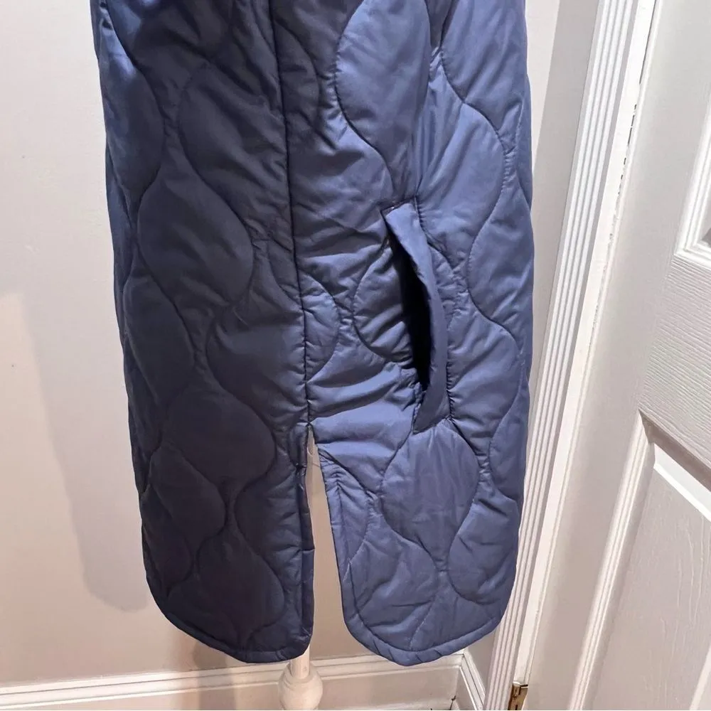NWT Zella Longline Quilted Jacket full zip oversized women's size small - Image 11