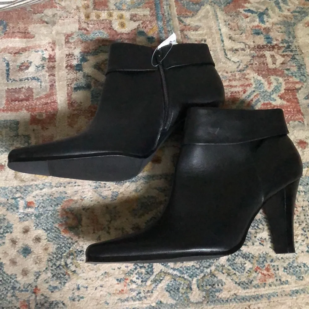 Worthington Black Leather Pointed Toe Heeled Boot, Sz 9.5 NWT - Image 4