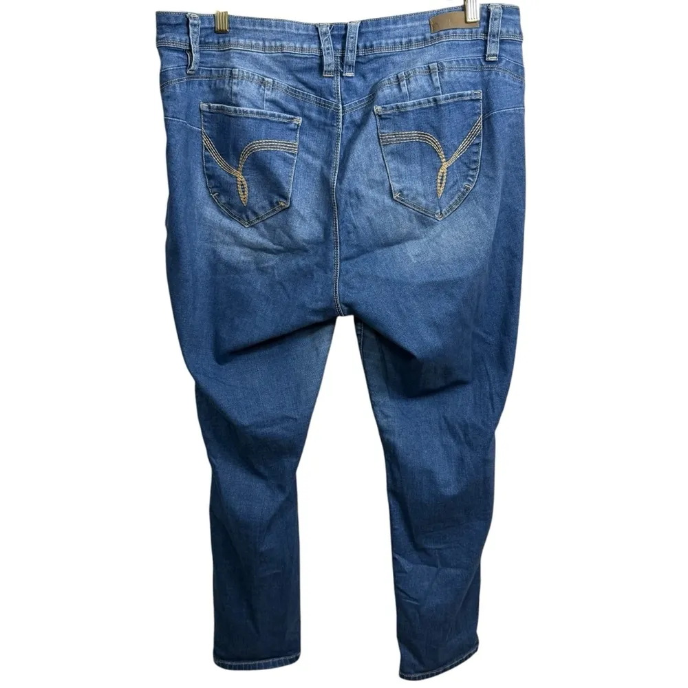 YMI Jeans Size 20 Blue Denim Distressed - Image 4