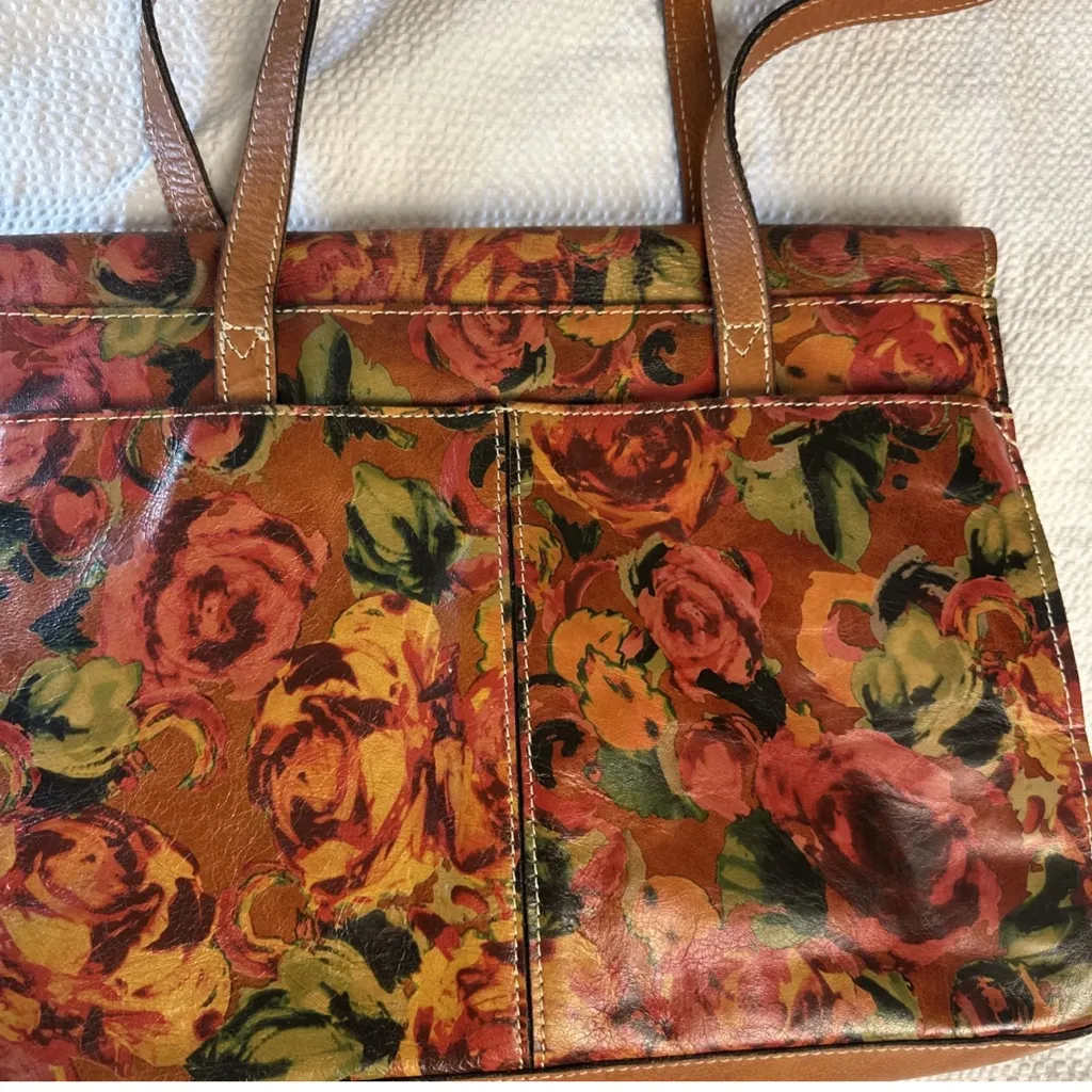 Patricia Nash Cantabria Tote Satchel Shoulder Bag Purse - Sienna Sunset - Image 3