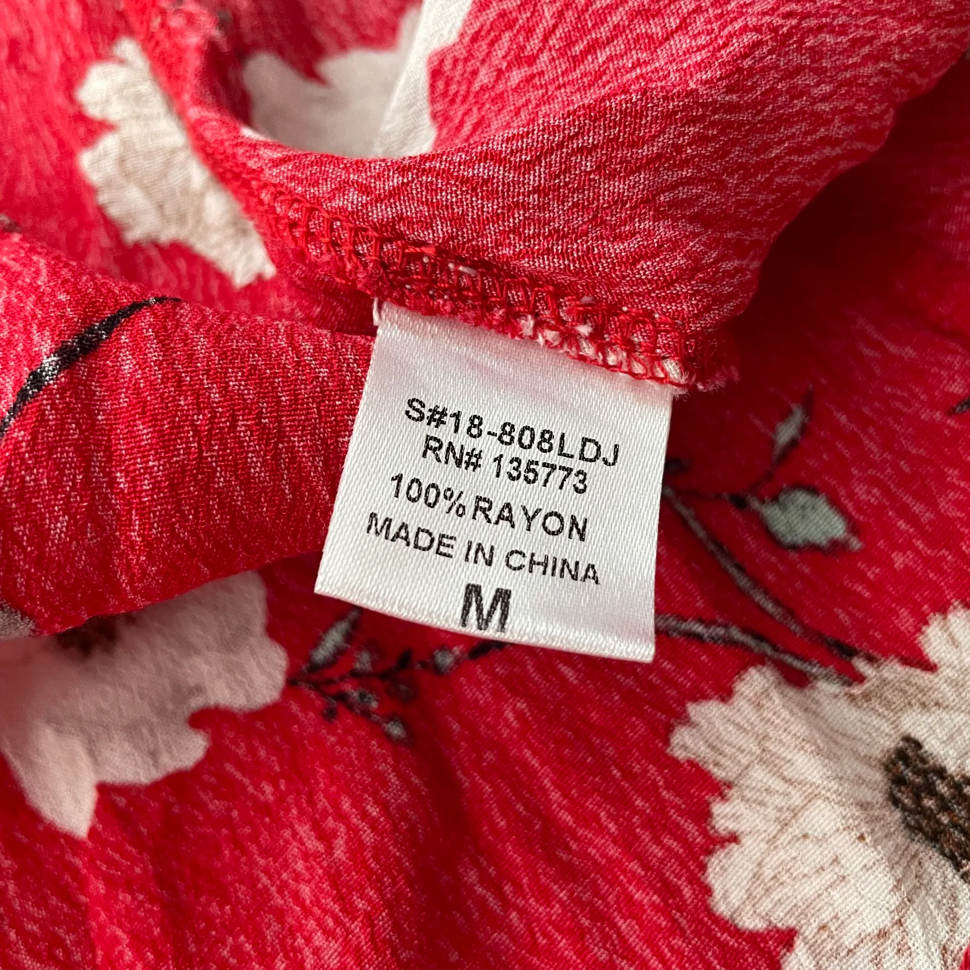 Red Floral Wrap Dress - Image 7