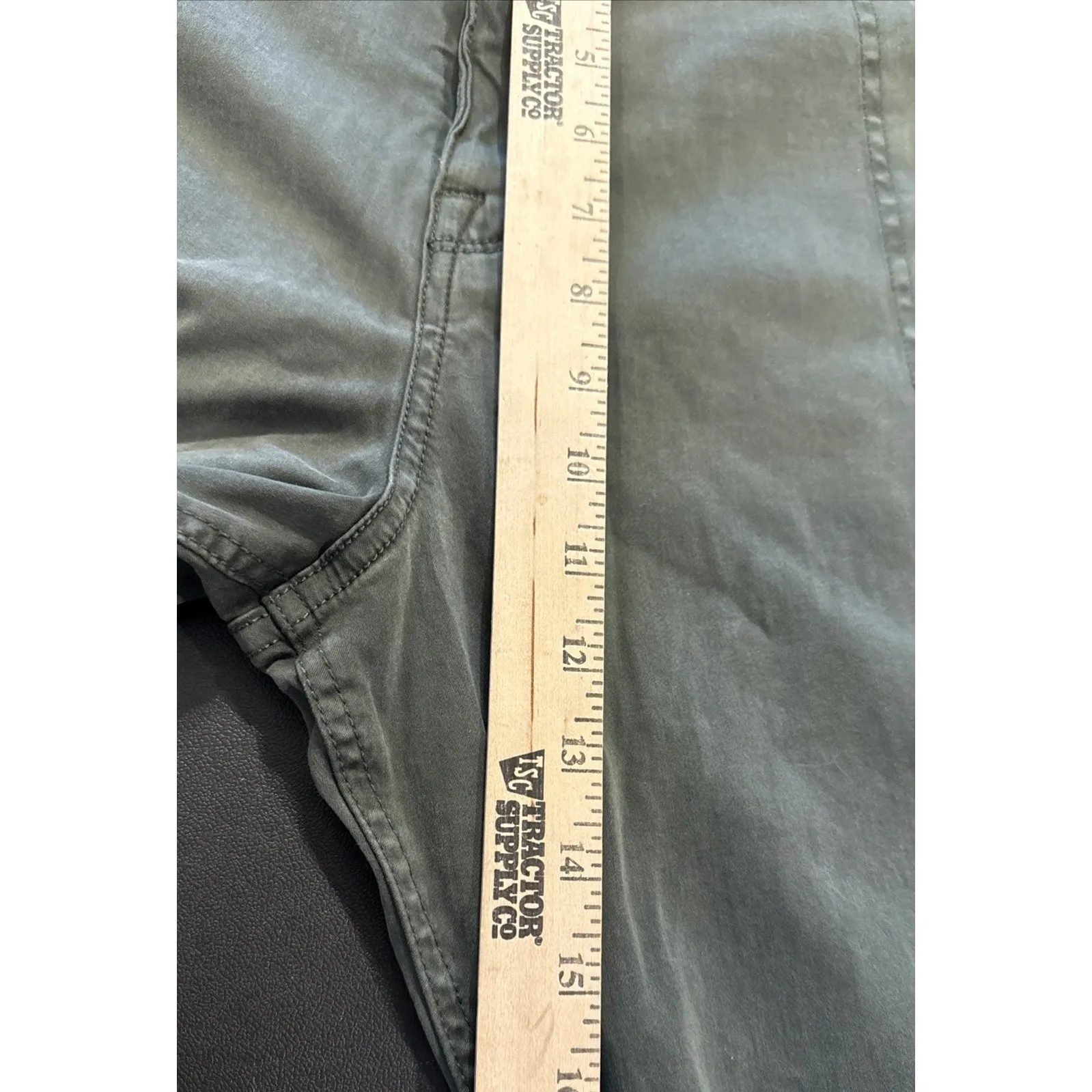 Ava Viv Womens 26W Jegging Super Stretch Olive Green Cargo Pants Utility Pocket - Image 8