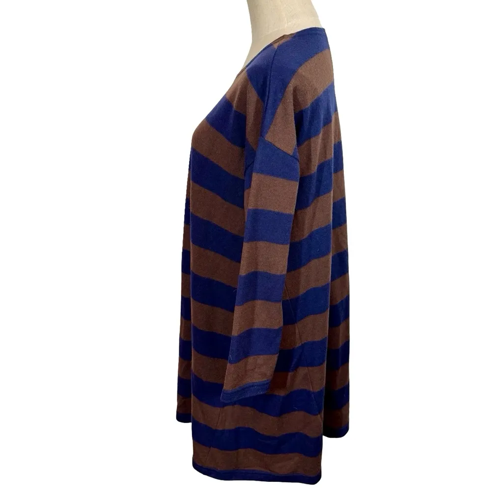 ICHI ANTIQUITES Made in Japan 100% Wool Striped Sweater Dress Brown Size undefined - Image 3