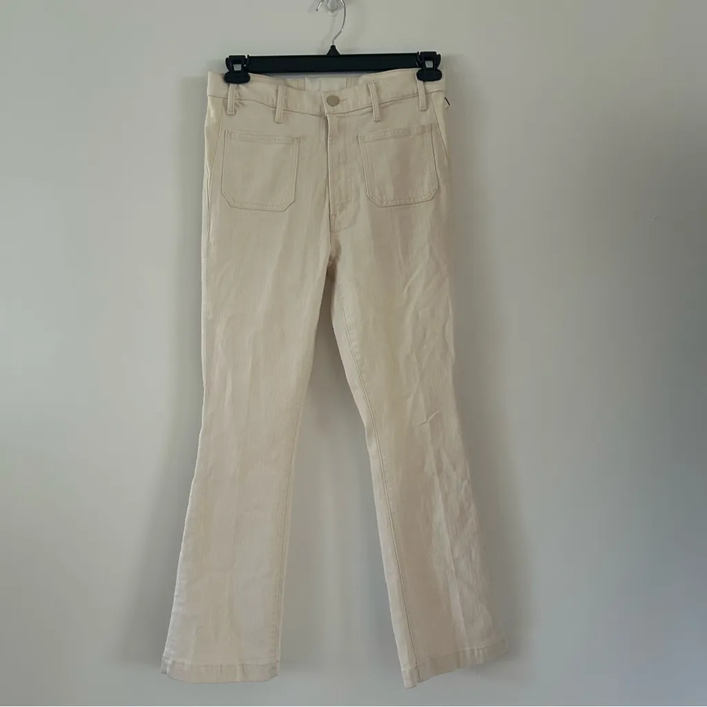 MOTHER Denim Act Natural The Hustler Patch Pocket Denim Jeans Size 26 - Image 2