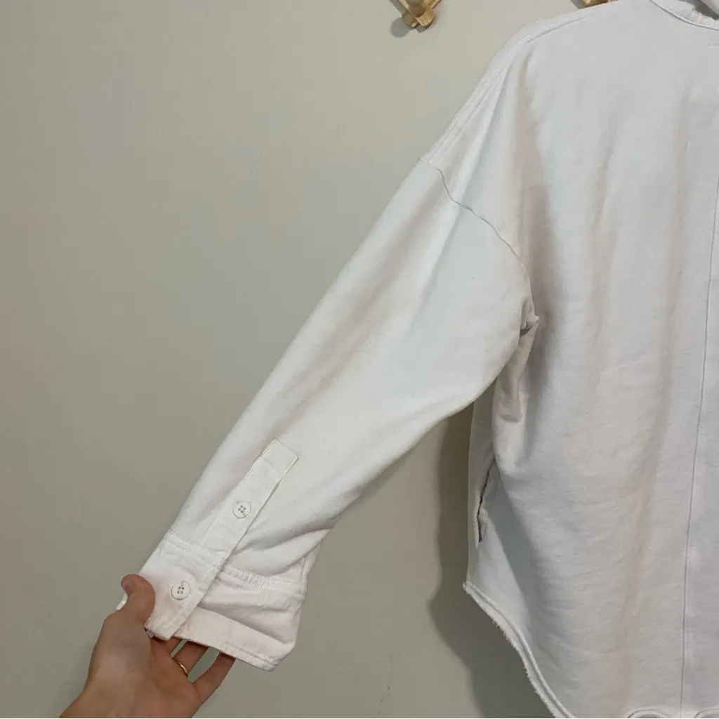 Aerie White Button Front Shacket size Medium - Image 7