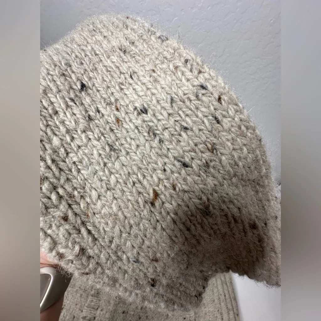 Cynthia Rowley Turtleneck Womens Size L Tan Long Sleeve Sweater Wool Blend Thick - Image 9