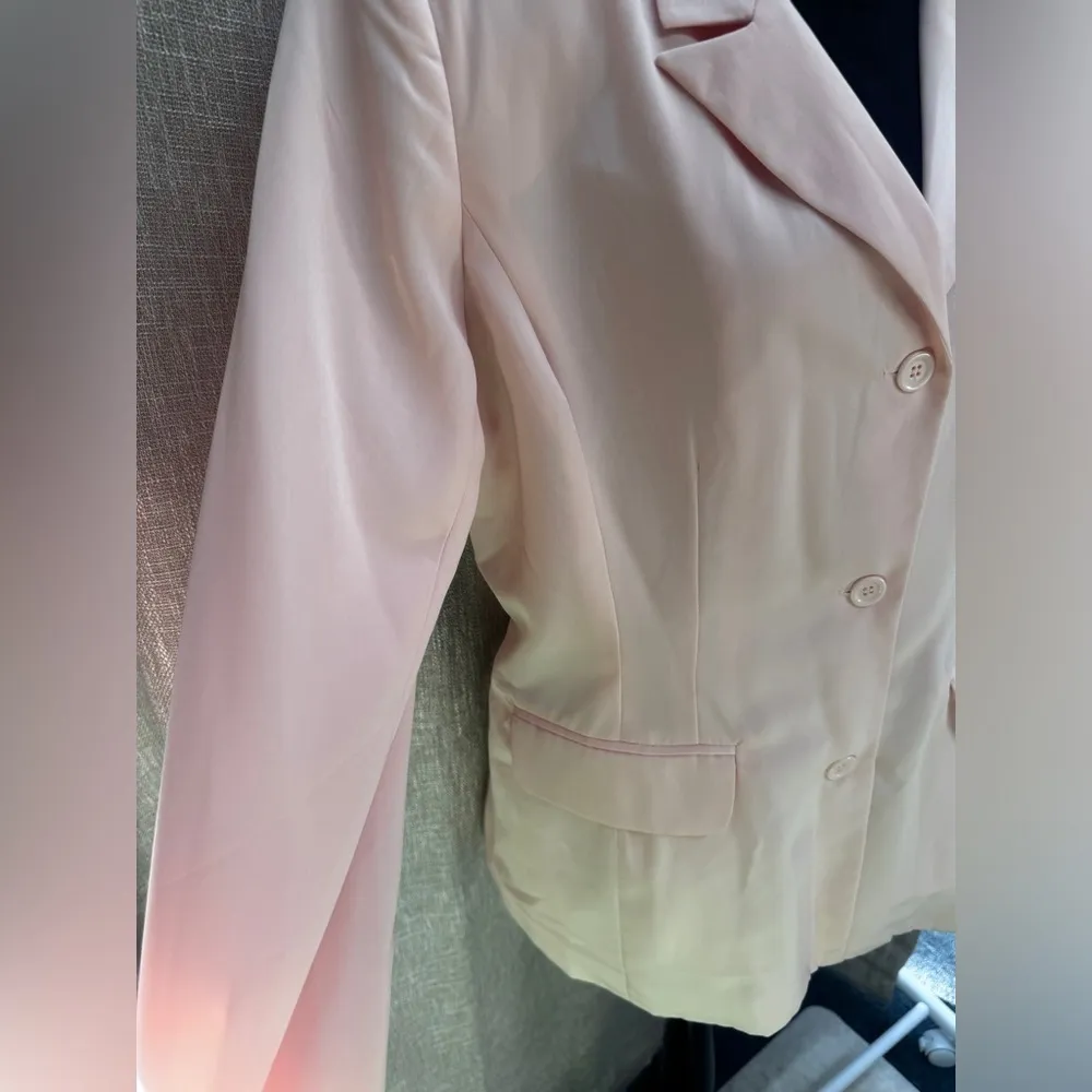 Vintage Newport News Easy Style Pink Blazer Size 14 - Image 4