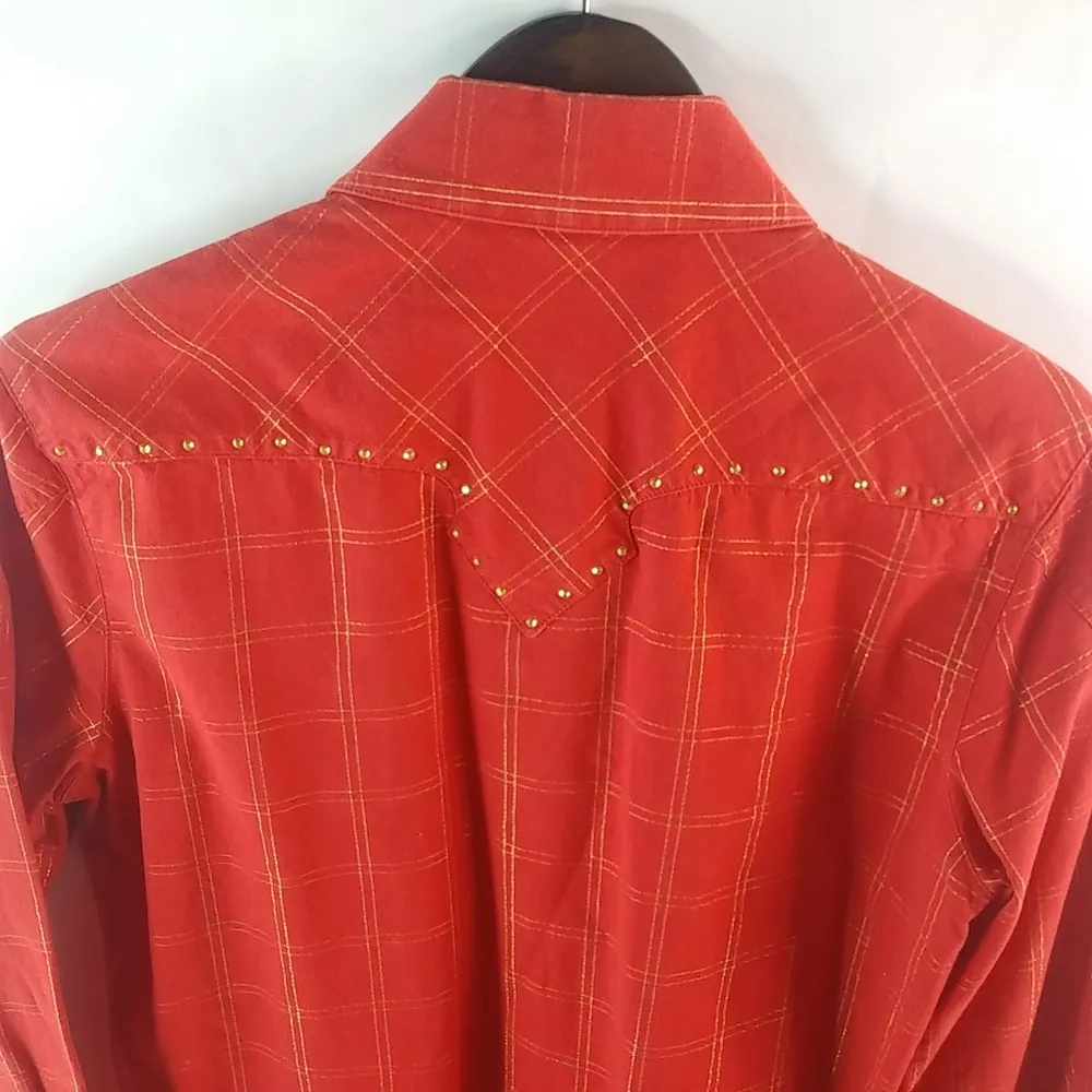 Cruel Girl M Western Cowgirl Red Gold Top - Image 7