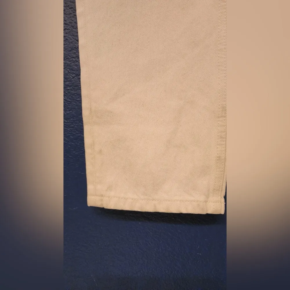 REDONE Blanca Miró Stove Pipe Embroidered High Rise Straight Jeans Cream Size 27 - Image 14