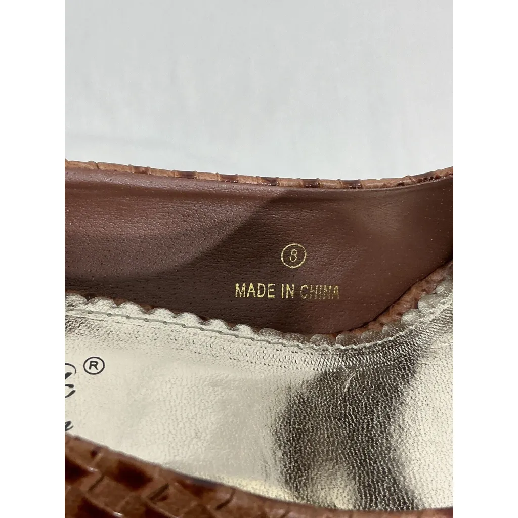 Womans Db Dk Fashion Robby Brown Peep Toe Platform Party Shoes Size 8 - Image 7