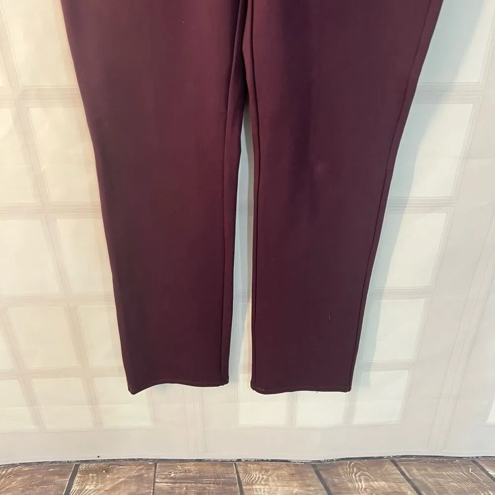 Soft Surroundings Purple Stretchy Ponte Knit Jersey Pull on pants Size Small - Image 3