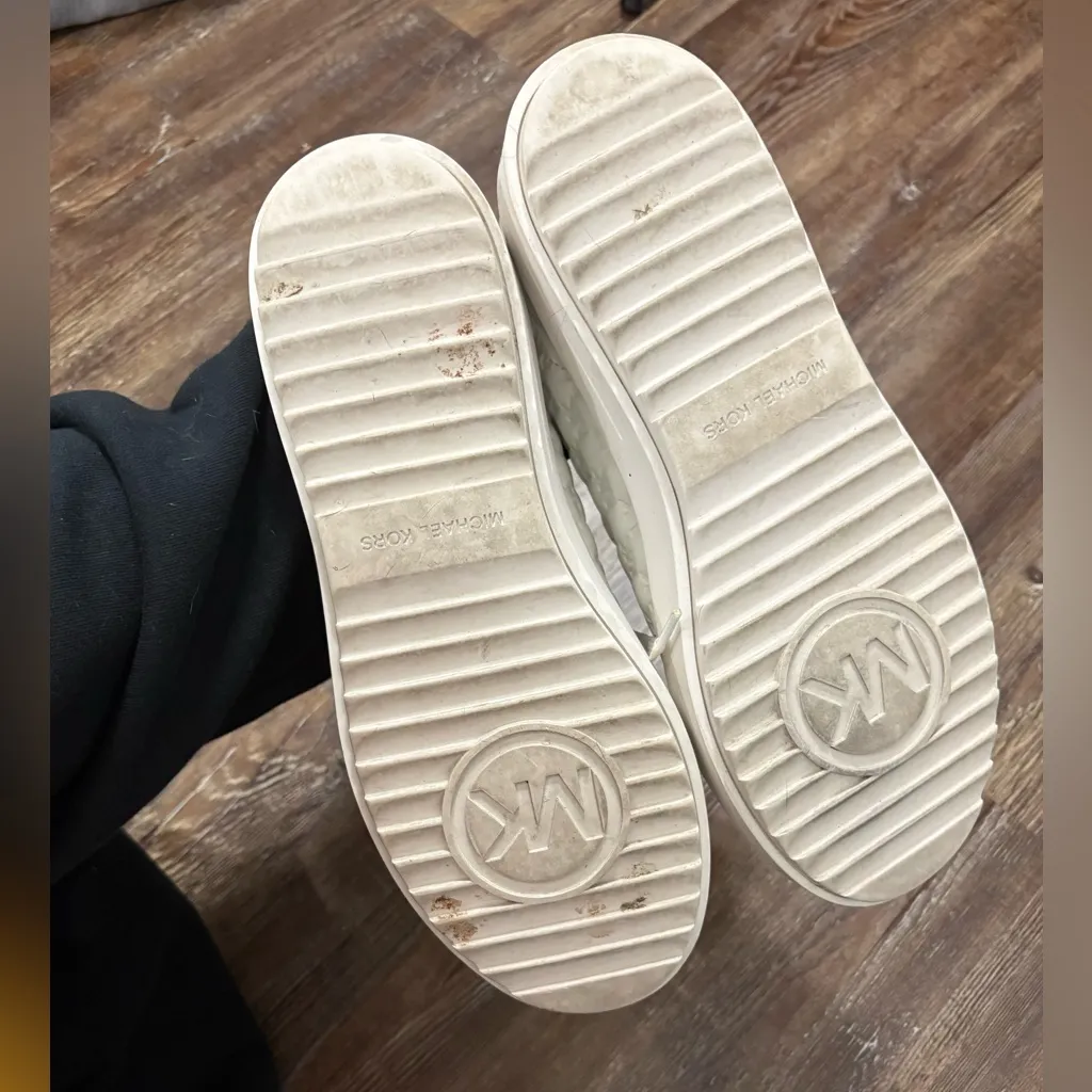 Michael Michael Kors Emmett Puffy Logo White Lace Up Sneakers Casual Luxury 10 - Image 7