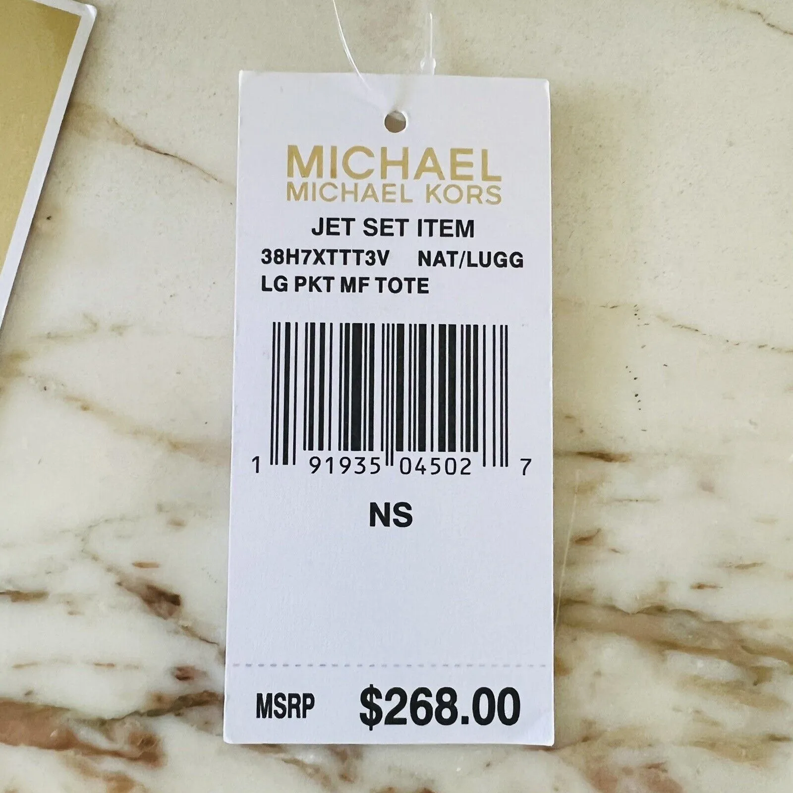 MICHAEL KORS Jet Set Item Natural Luggage Large Pocket Multi Function Tote Bag - Image 9