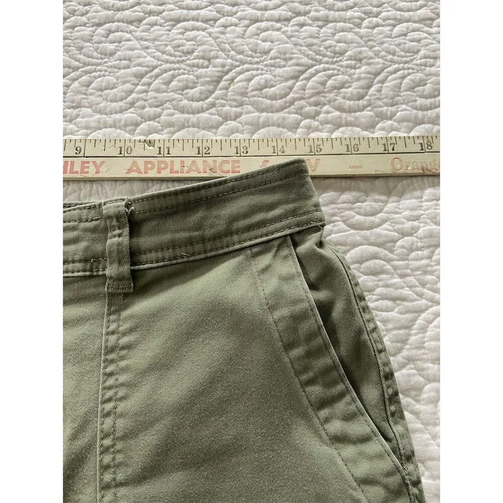 A New Day Utility Pants Size 6 Army Green Casual Straight Leg Cotton Blend Pants - Image 7