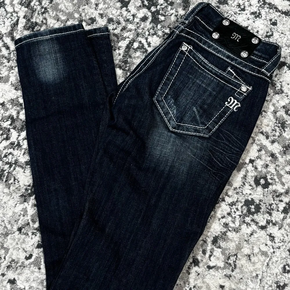 Dark Wash Skinny Jeans - Image 2