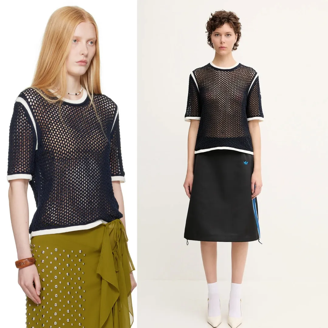 NEW Adidas x Wales Bonner Knit Tee Night Indigo & Wonder White Sz XL Urban Luxe - Image 2