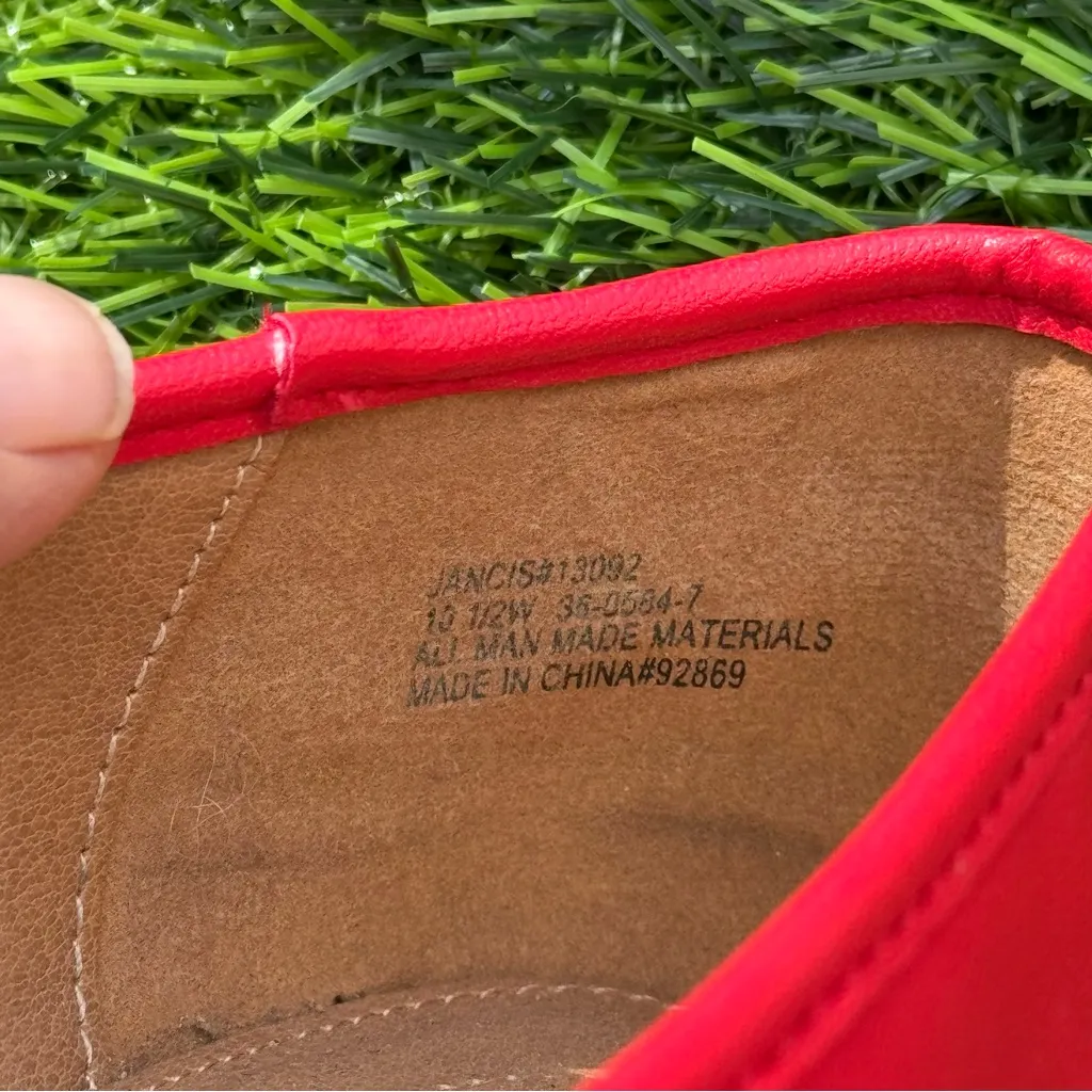 Comfortview Women's The Jancis Slip On Flat Elegant Red Flats Size 10.5W - Image 8