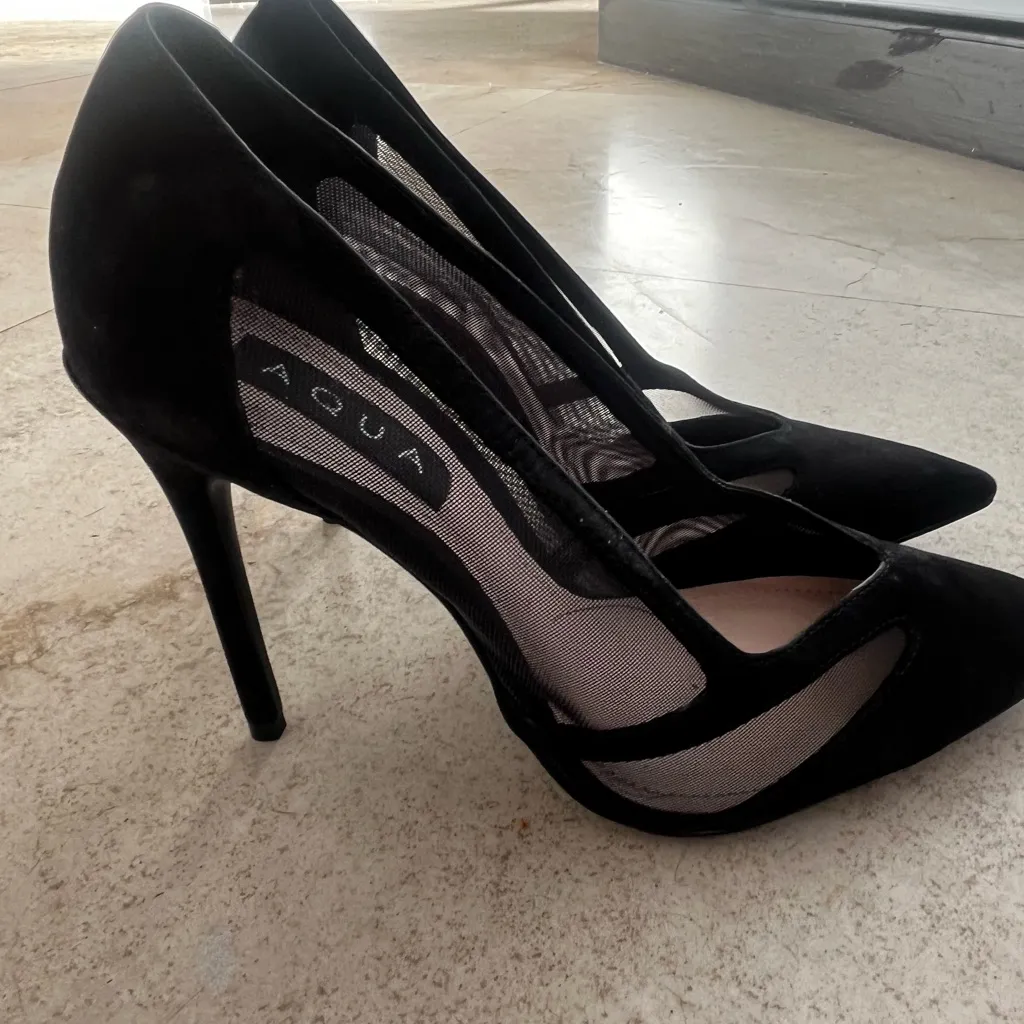 Black Stiletto Heels Size 7 - Image 2