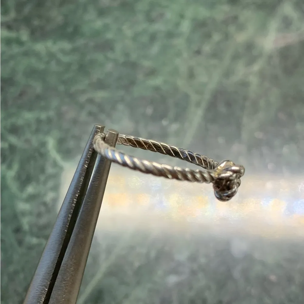 Twisted Rope Knot Ring Stering Silver Size 8 NVC Nautical Stackable - Image 4
