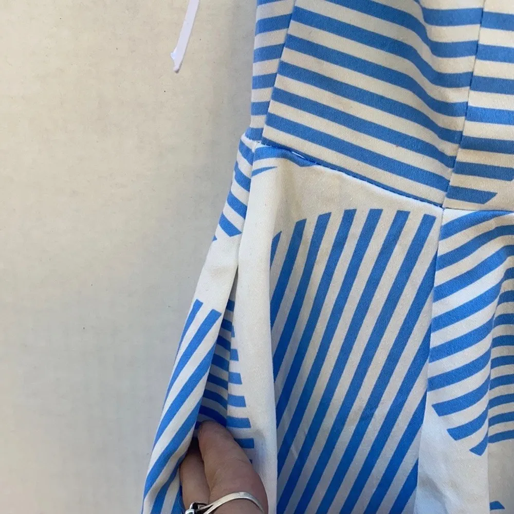 Womens Size XS Vera striped polka dot fit & flare white pinup dress NWT - Image 9