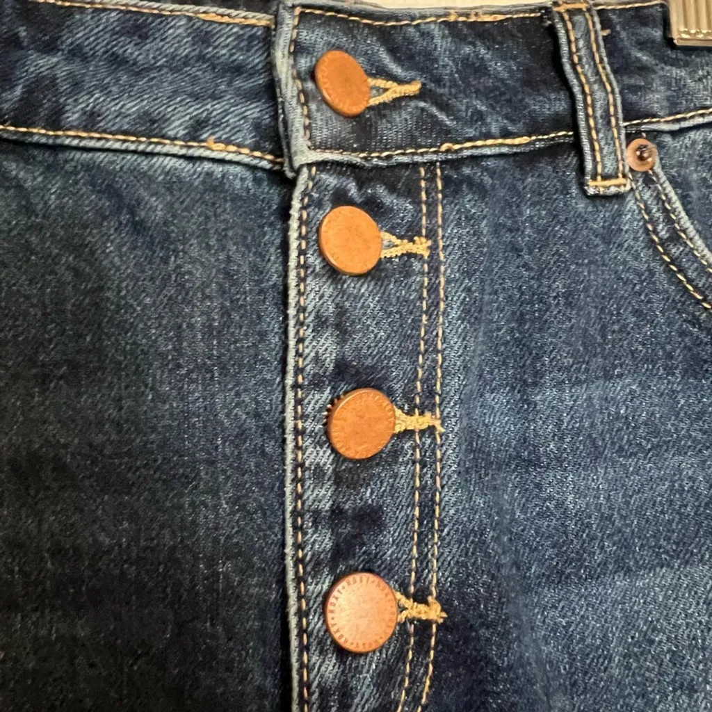 Roxy High Wasted Denim Skirt - Image 4