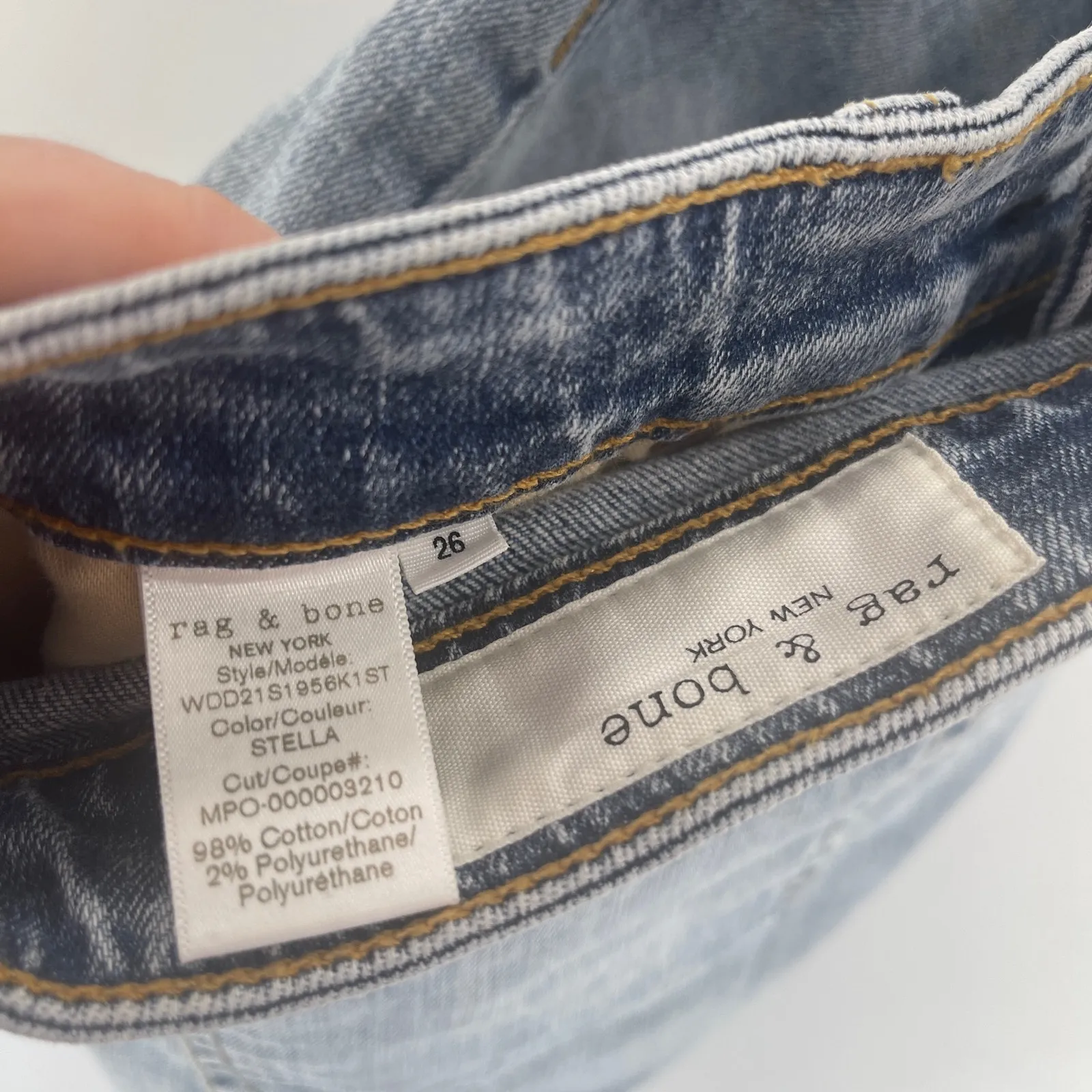 Rag & Bone Womens Size 26 Dre Low Rise Jean Shorts Blue Medium Wash Denim Cutoff - Image 6