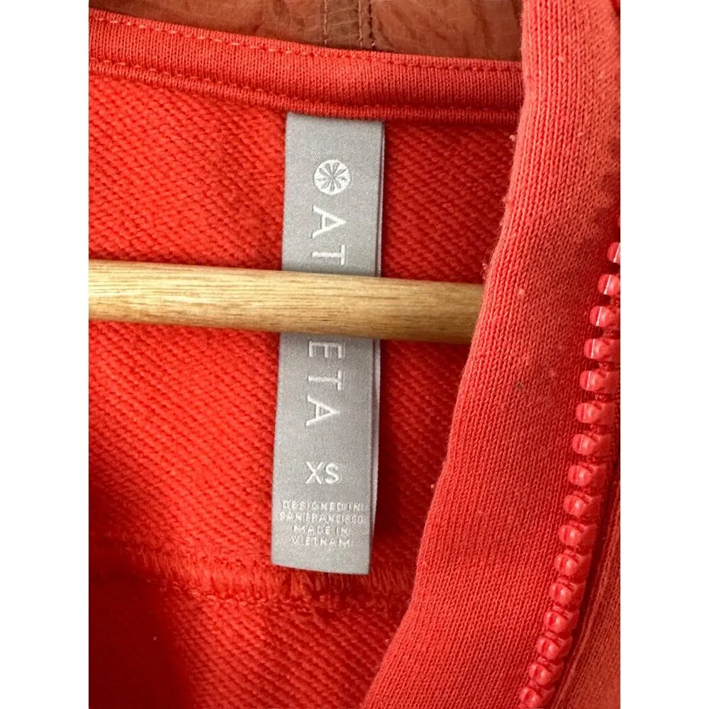 Athleta Passionfruit Coral Ascend Warm Up Hoodie Women's Size XS - Image 7