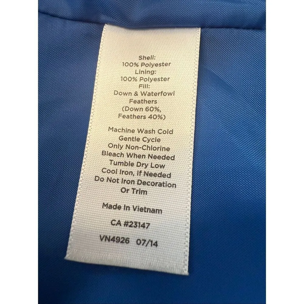 Talbots Down Puffer Vest Woman’s Size Small Petite Royal Blue - Image 5