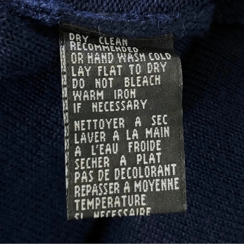 Vintage 80s 90s Blue Butterfly Beaded Sweater Dress Cardigan XS/S Grandmacore - Image 14