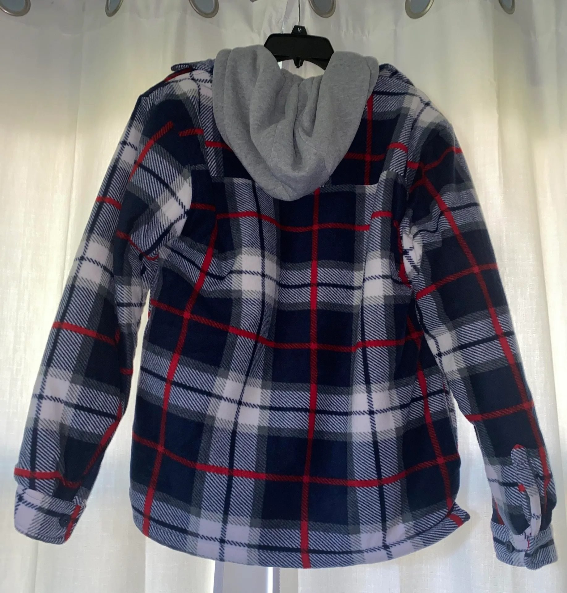 Boscov‘S Fleece Flannel Jacket Blue Size M - Image 2