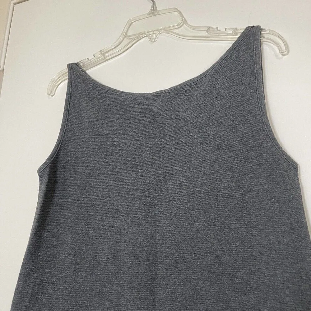 EILEEN FISHER gray knit sleeveless tank dress size US small - Image 2