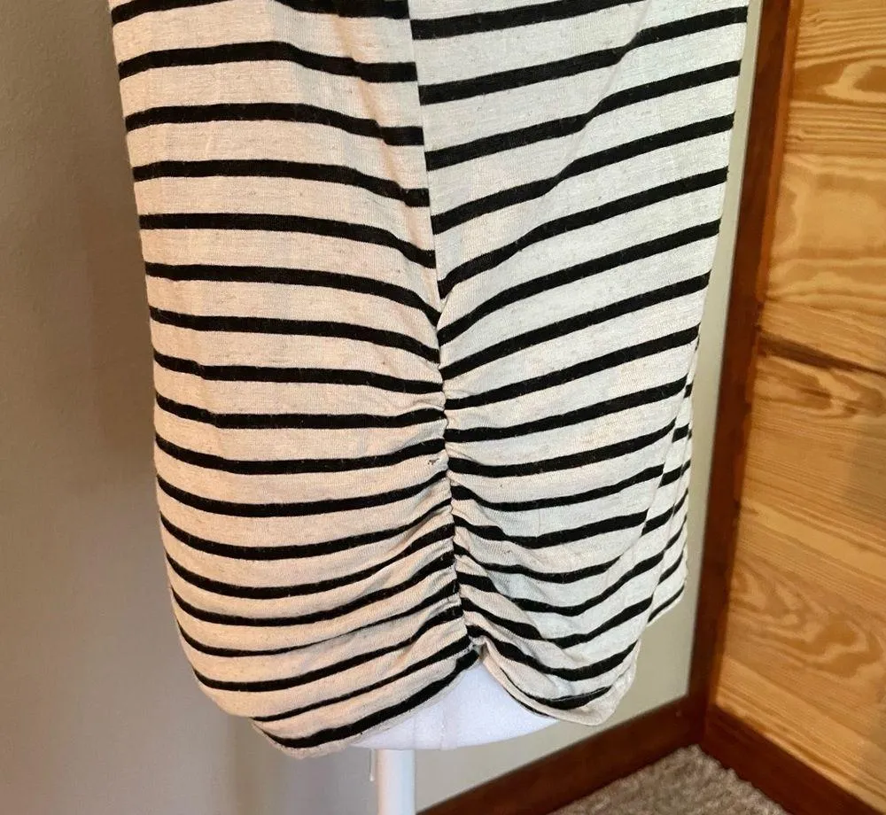 Charlotte Russe Striped Sheer Lace Crochet Back Top Blouse Large - Image 5