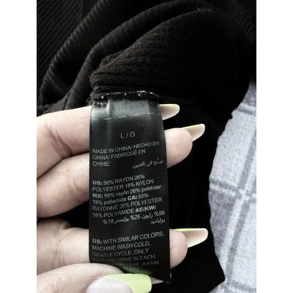 A2 White‎ House Black Market Turtleneck Sweater Ribbed Zipper Cuff Detail L - Image 3