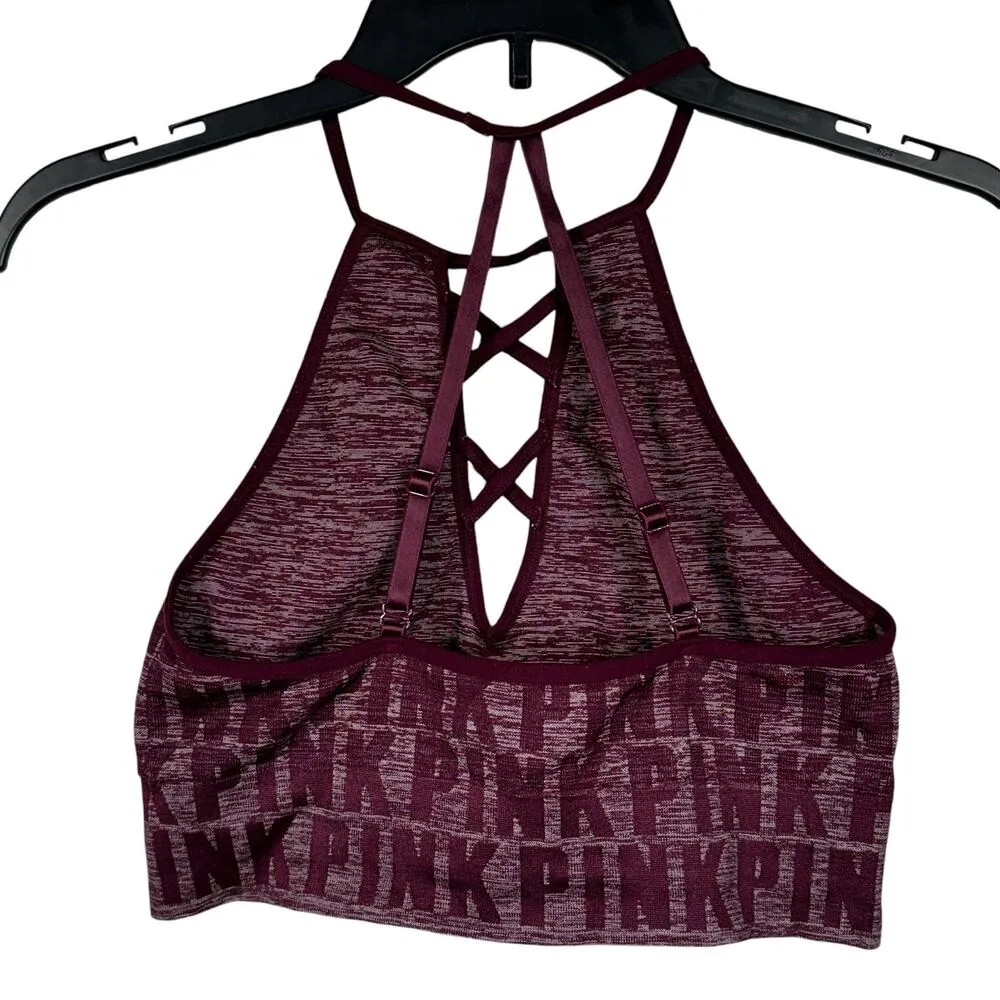 PINK Victoria’s Secret Small Cool & Comfy Strappy Bralette Halter Adjustable - Image 3