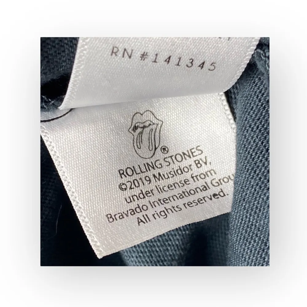 ☻ Rolling Stones Plush Leopard Rock Band Tee T Shirt ☻ Vintage Black - Image 13