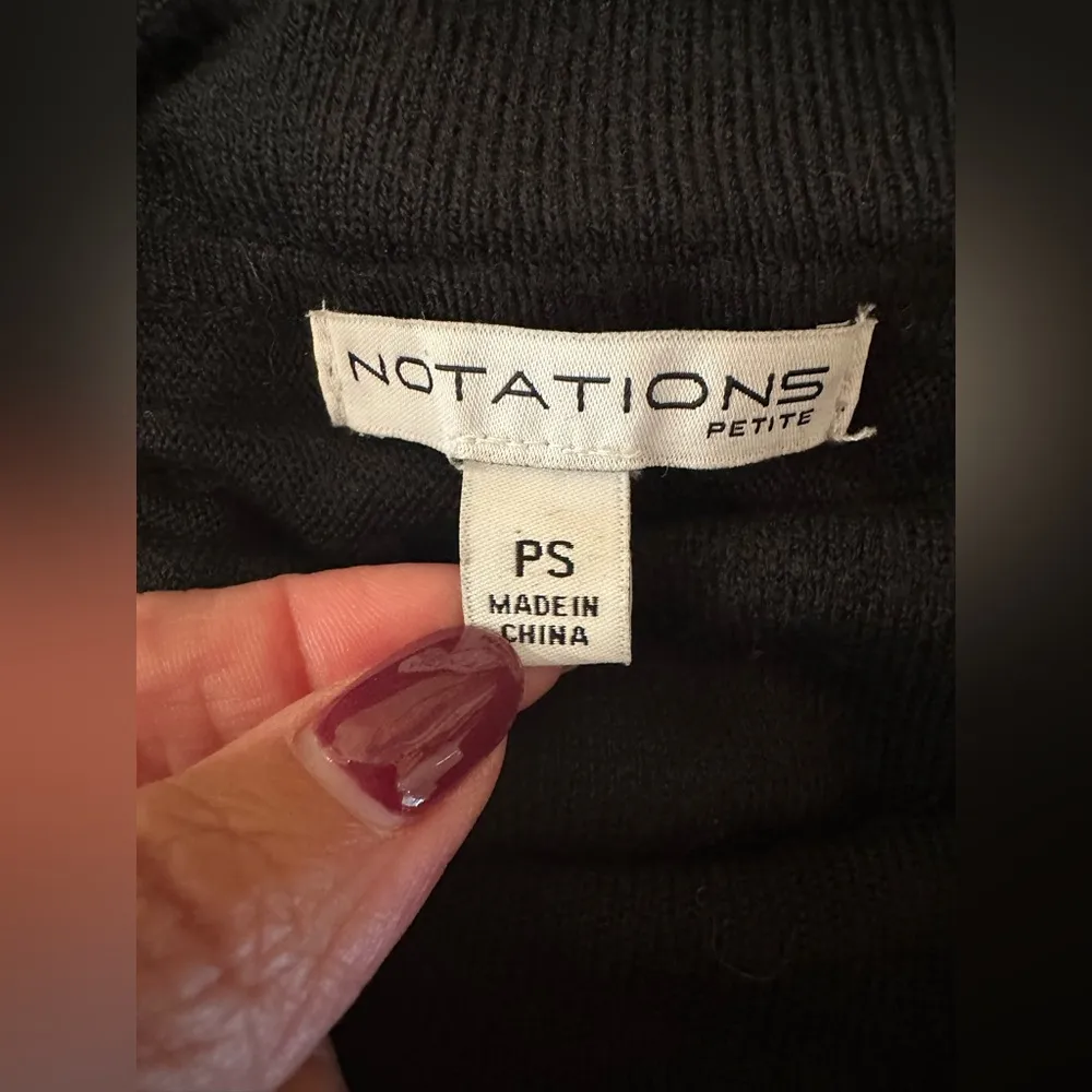 EUC NOTATION Black Ruffled Sweater - Image 5