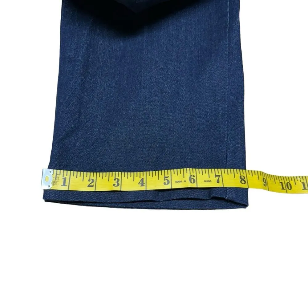 Eloquii Regular Fit Denim Kady Pant Dark Blue Wash Cotton Plus Size 16V - Image 15