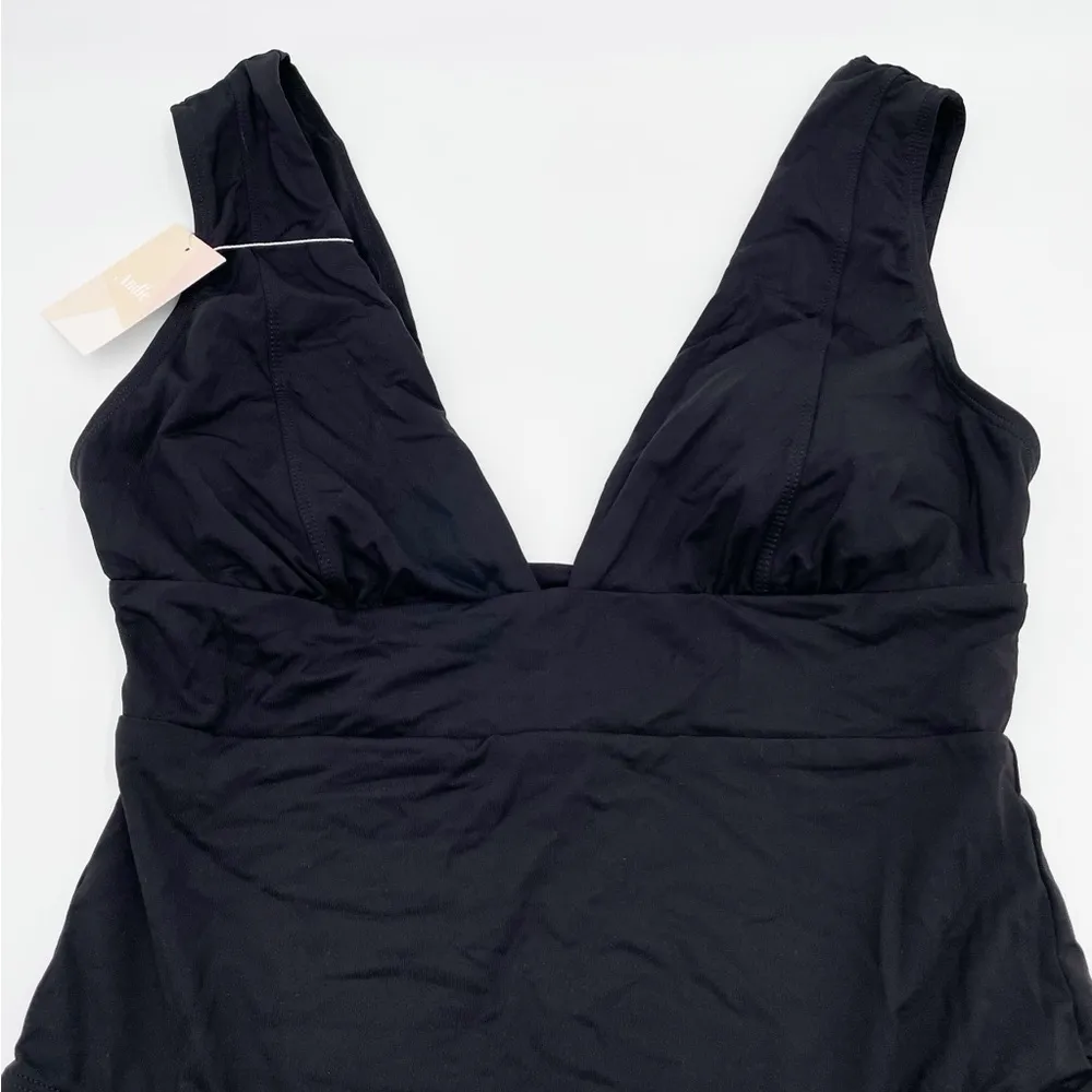 NEW Andie The Mykonos One Piece Swimsuit Flat Back 19AOMYKO Black Size Large - Image 4