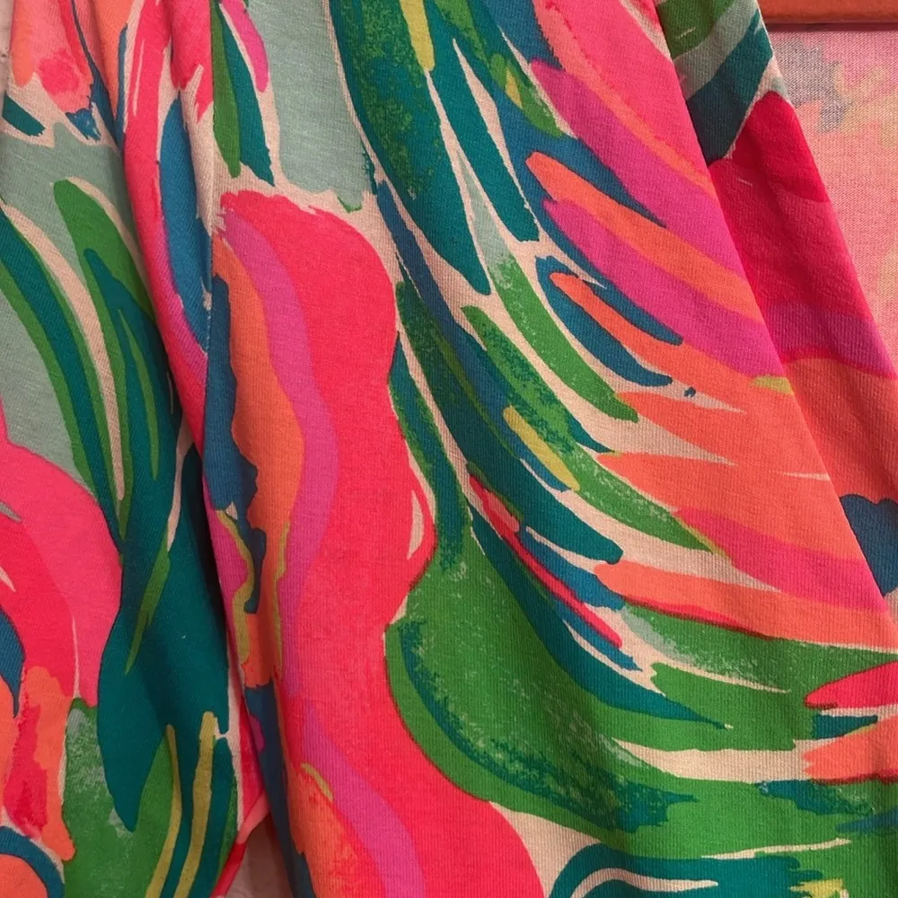 Lilly Pulitzer Emilia Wrap Dress Paradise Bound 3/4 Sleeve Size XS - Image 6